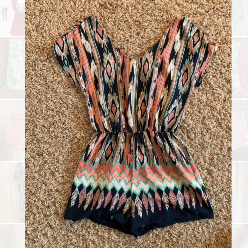 Colorful Patterned Romper